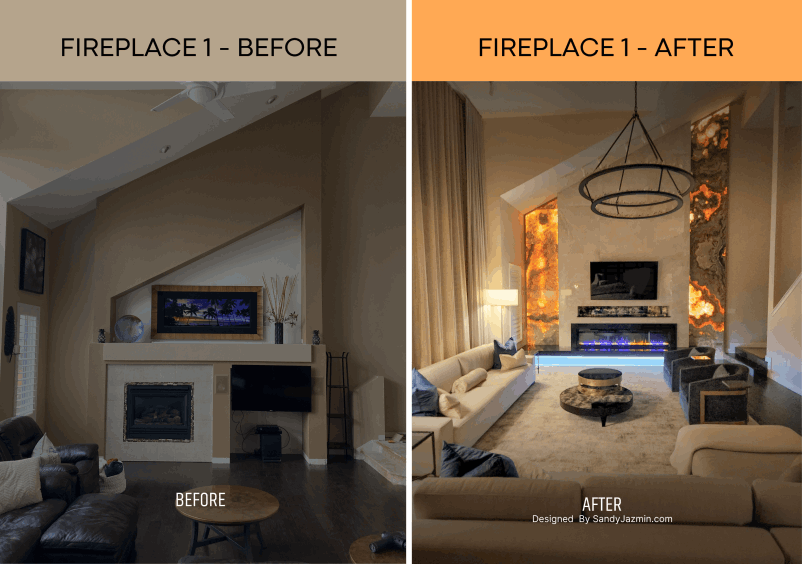 FIreplace 1 - Before After - Inred Pro Remodeling
