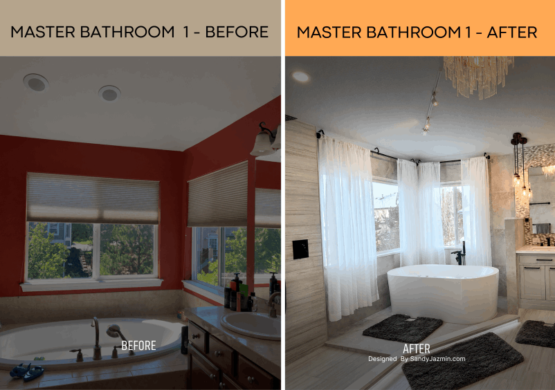 Master Bathroom 1 - Before After - Inred Pro Remodeling