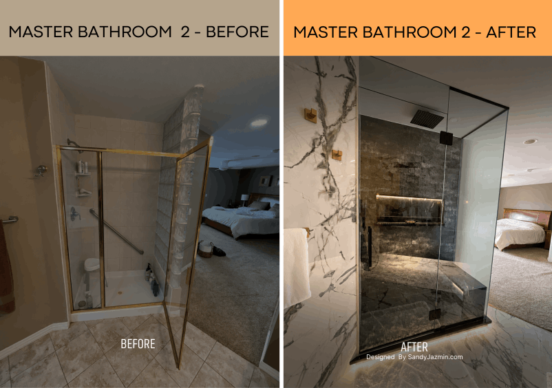 Master Bathroom 2 - Before After - Inred Pro Remodeling