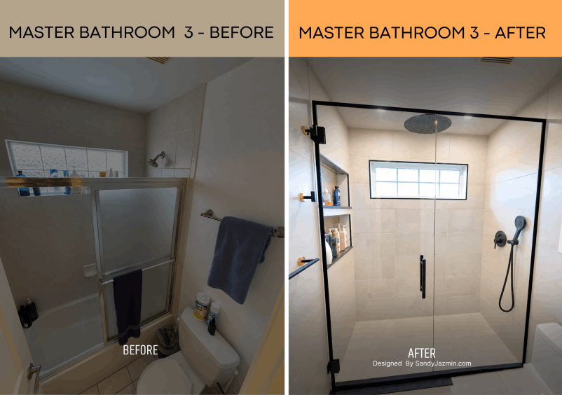 Master Bathroom 3 - Before After - Inred Pro Remodeling