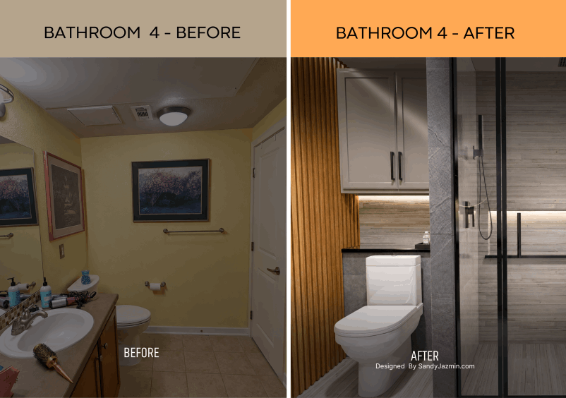 Master Bathroom 4 - Before After - Inred Pro Remodeling